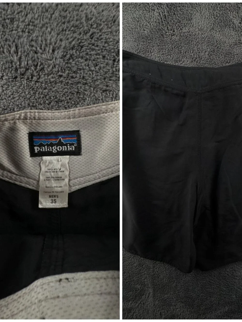 Patagonia Swim Trunk Men Board Shorts Adult Swimming Size 35 Nylon Dark Gray